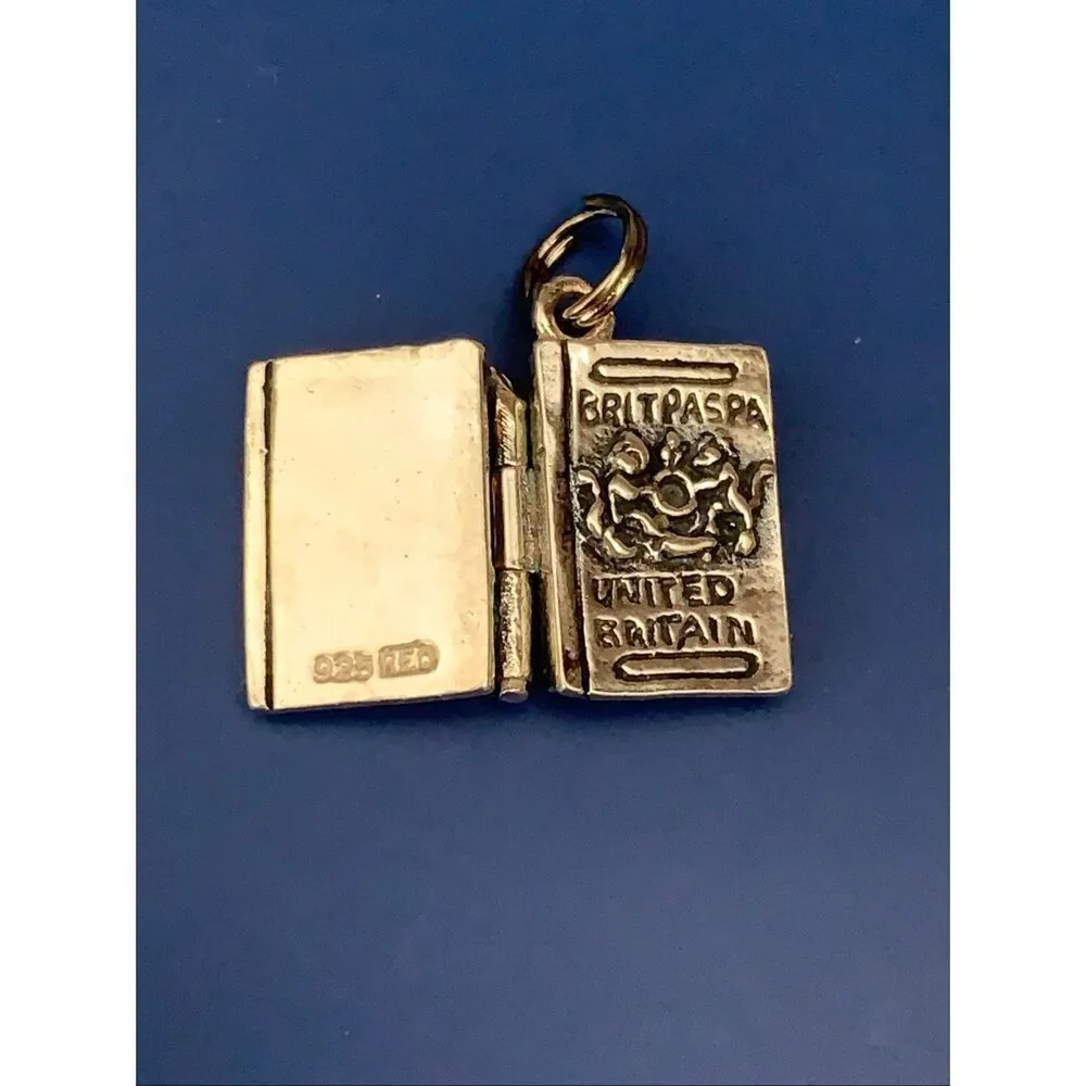 .925 Passport Book Sterling Silver Jewelry Charm #travel #adventure #passport